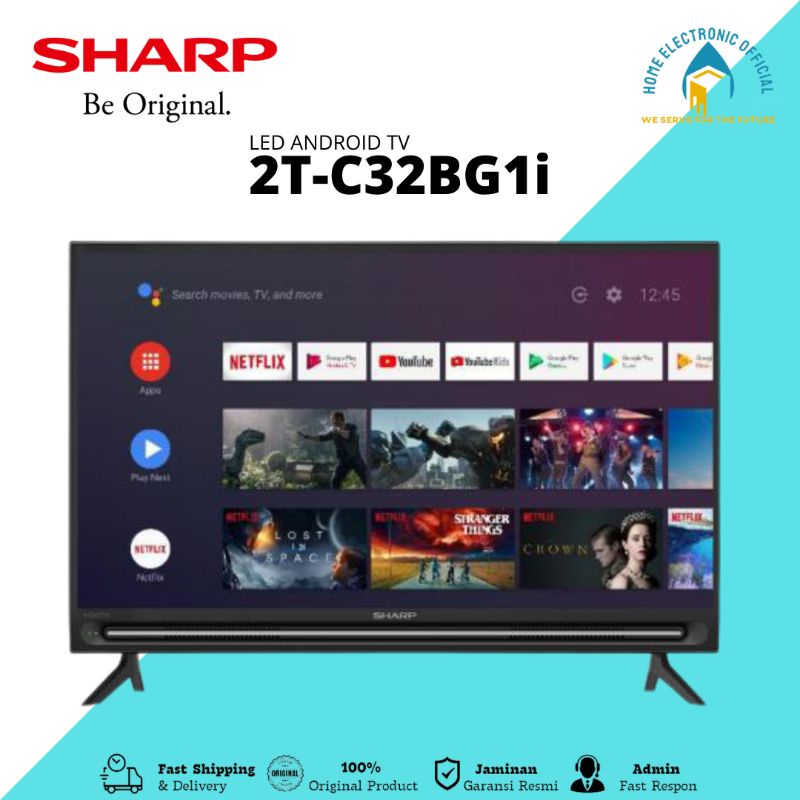 SHARP 2T-C32BG1I Android TV 32 Inchi 2t c32bg1 2tc32bg1ii