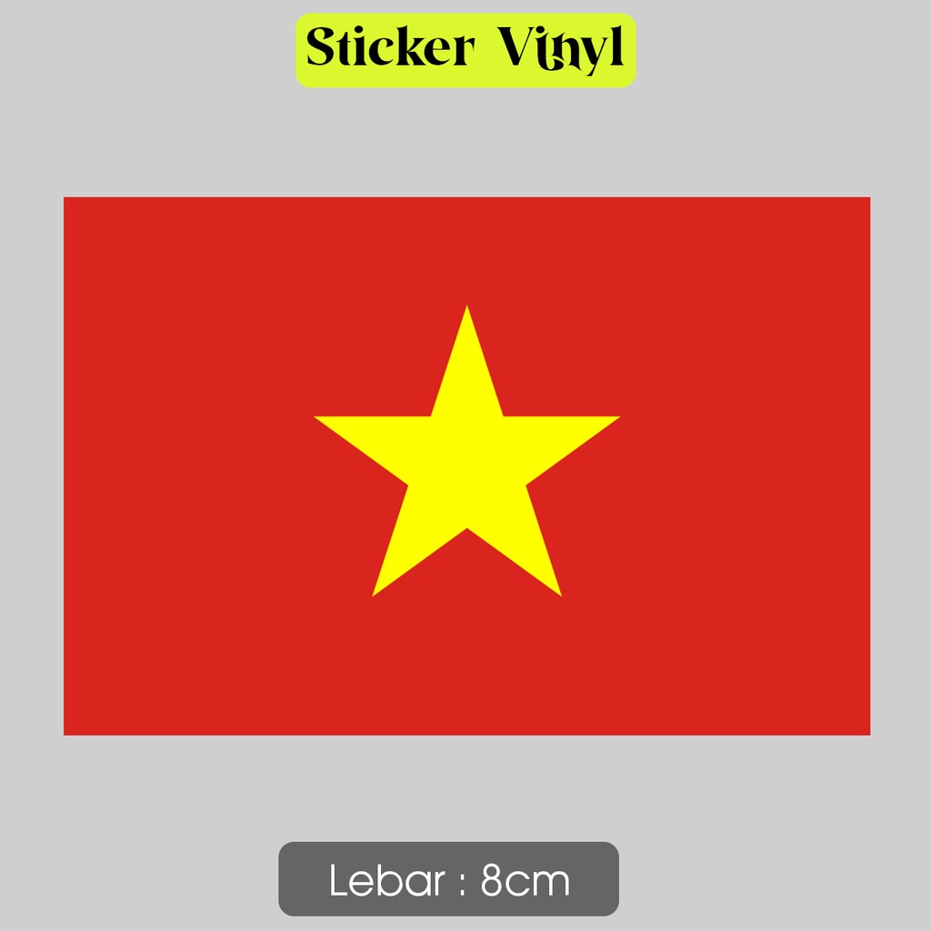 

Stiker Vietnam Sticker Vinyl Satuaan Motif Bendera Negara Dunia Bahan Anti Air