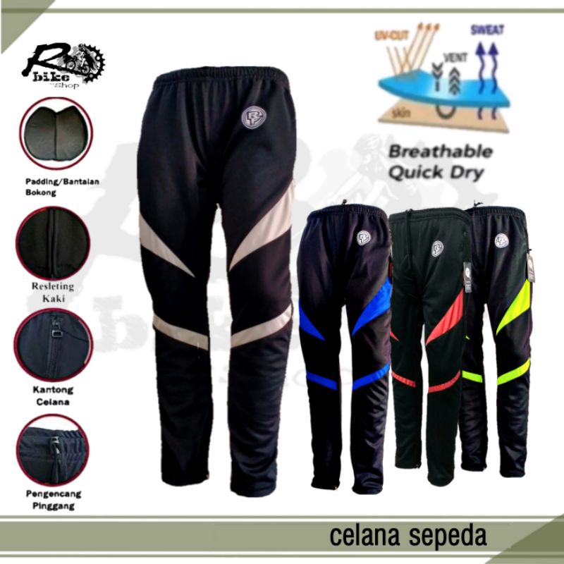 Celana Sepeda Panjang MTB,Olahraga Gowes Gunung MTB Pria Padding Busa,celana sepeda MTB,celana seped