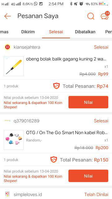 Obeng Bolak Balik Gagang Kuning 2 Way Screwdriver