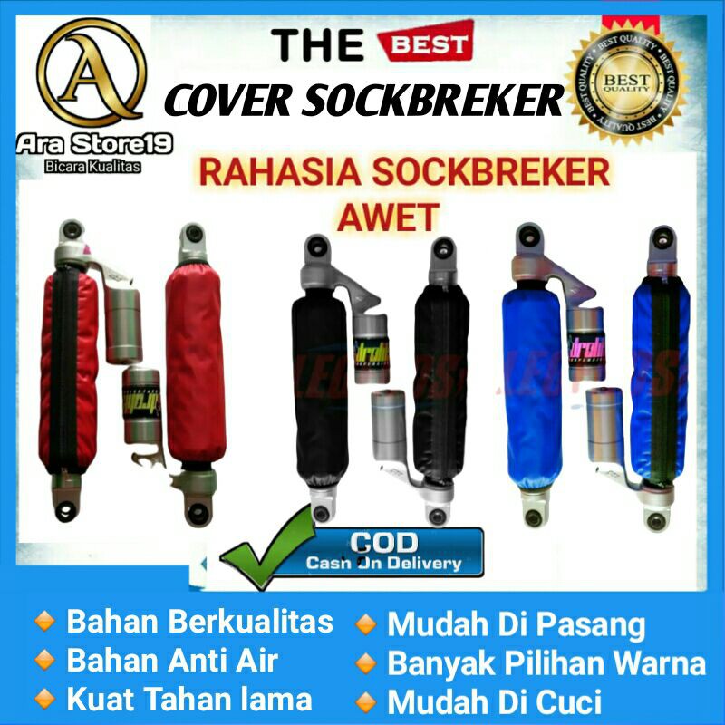 Sarung Shockbreaker Cover Pelindung Shock Sok Belakang Aksesoris Aerox Nmax Pcx Tabung YSS Ohlins Wp