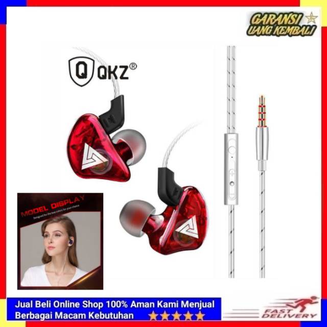 QKZ Earphone HiFi Dengan Mic Karaoke Smule Biggo Live