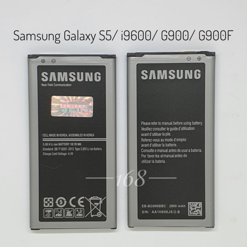 Baterai Batre Samsung Galaxy S5 i9600 Kode EB-BG900BBC Battery Batrai Samsung G900 G900F G903 EB-BG903BBE Original Batere