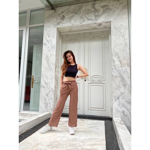 Josy cullote pants - Celana kulot knit pita - celana santai kulot ABG