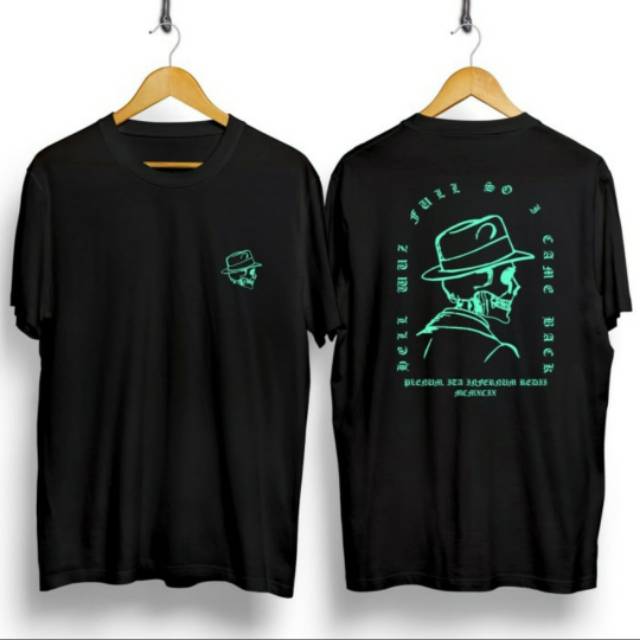 Kaos Baju Distro Keren Motif Tengkorak Topi