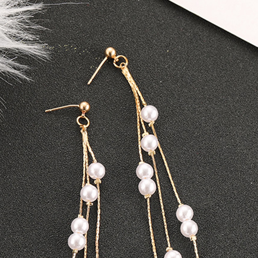 Hu Hu Hu Hu Hu Alat Bantu Pasang Kacamata♡ 1 Pasang Anting Gantung Panjang Model Rumbai Bahan Alloy Aksen Berlian Imitasi Untuk Wanita