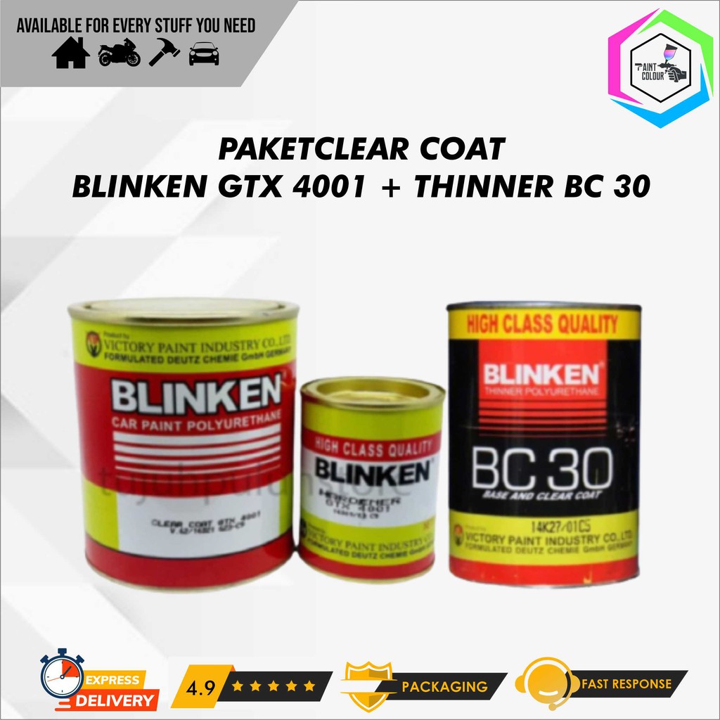 Paket Clear Coat Blinken GTX 4001 + Thinner BC 30