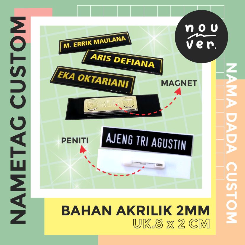 

NAMA DADA / NAMETAG AKRILIK PRINT UV