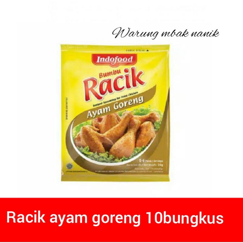 

Indofood Bumbu Racik Ayam Goreng isi 10 bungkus 26g