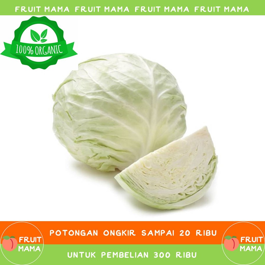 

KOL PUTIH Organik 1000 Gram| Fruit Mama | Buah Impor & Sayur Organik