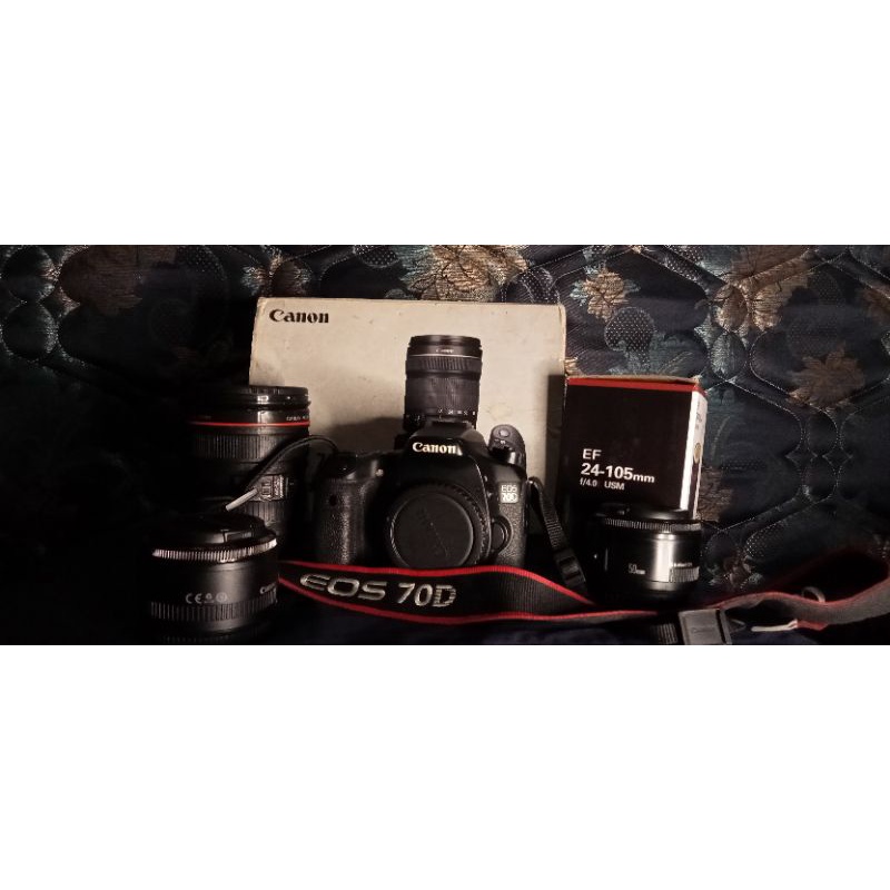 Canon 70D WiFi + 2 lensa Fix 50mm ii