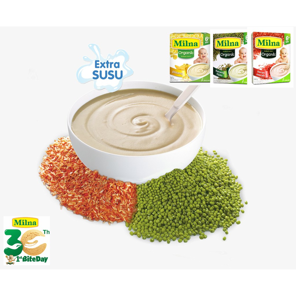 Milna Bubur Baby Organic Beras Merah 120g