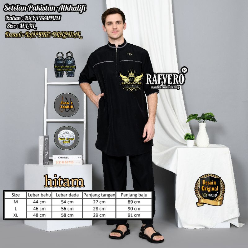 Setelan Pakistan Alkhalifi ORIGINAL RAFVERO - Setelan Baju Koko