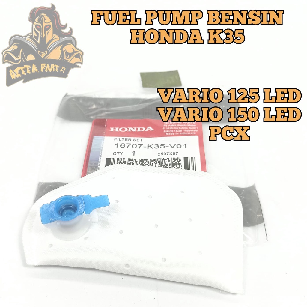 FUEL PUMP FILTER BENSIN HONDA K35 KUALITAS ASLI ORIGINAL HONDA AHM PRESISI BENSIN JADI BERSIH TIDAK BIKIN TERSUMBAT BAHAN BERKUALITAS ALIRAN BENSIN JADI LANCAR DAN DIJAMIN AWET VARIO 125 LED VARIO 150 LED PCX