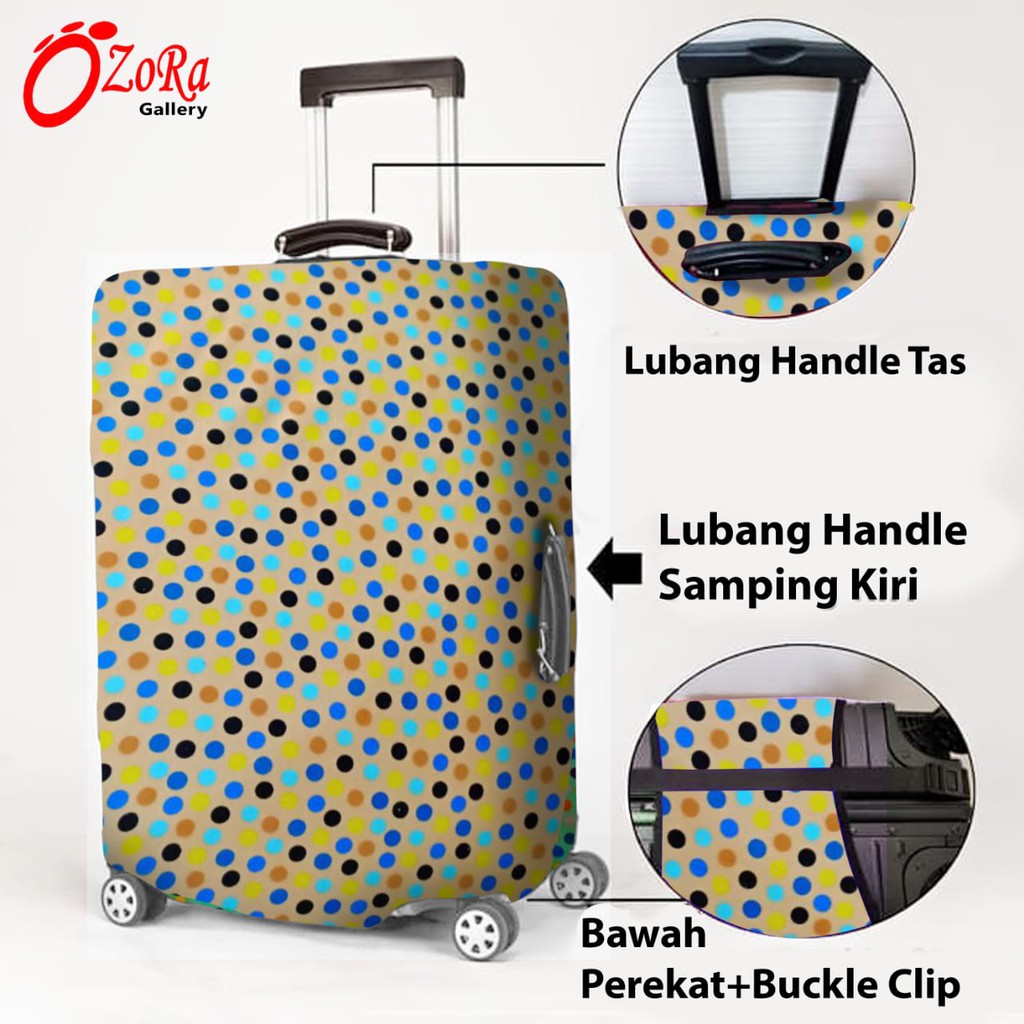 HOT sarung pelindung koper motif elastis 20 24 28 size S MURAH IMPORT BAGUS BERKUALITAS OZORA