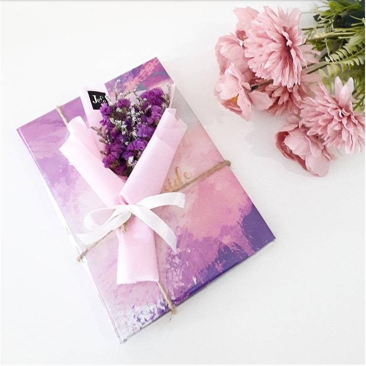 

[ NOTEBOOK FLOWER ] Notebook Aesthetic Planner Book Notebook Flower Wrapping Notebook Custom Free Buket Flower Wrapping