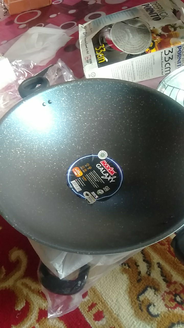 Maxim Galaxy Wajan Penggorengan Tanpa Tutup / Wok Without Cover 36 Cm (gal36wok)