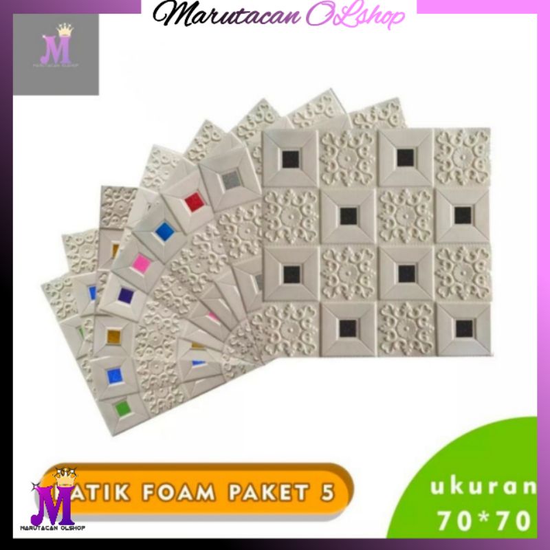 Wallpaper Foam 3D/ Wallfoam / BrickFoam Motif Batik Klasik 3D