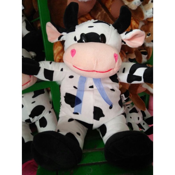 Boneka sapi lucu lembut murah karakter boneka hewan