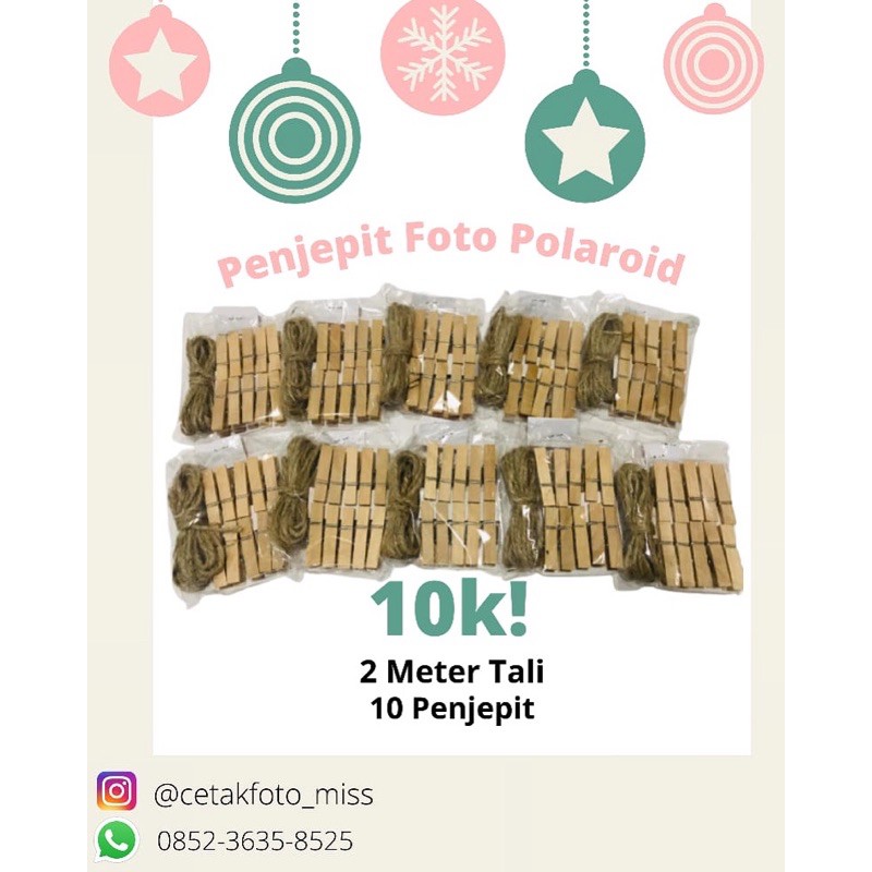 

TALI dan PENJEPIT POLAROID isi 10 (dapat tali 2 meter)