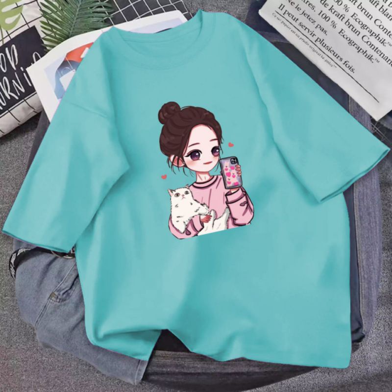ATASAN OVERSIZE WANITA CEWEK CANTIK HIJAU MINT | ATASAN OVERSIZE WANITA | BAJU WANITA MURAH | BAJU W