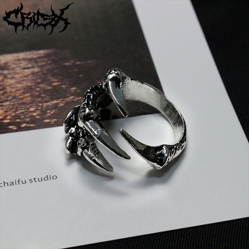 CLAW RING / DRAGON EAGLE CLAW RING / CINCIN CAKAR NAGA ELANG / COUPLE RING CINCIN COUPLE KOREAN STYLE RING CINCIN STYLE KOREA CINCIN AESTHETIC RING CINCIN TITANIUM CINCIN STAINLESS STEEL CINCIN PRIA CINCIN WANITA HIP HOP PUNK RETRO VINTAGE METAL RING