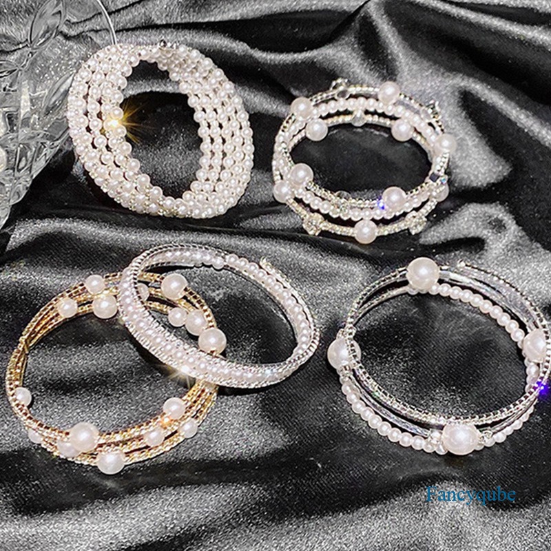 Gelang Mutiara Berlian Zircon Gaya Korea Untuk Wanita