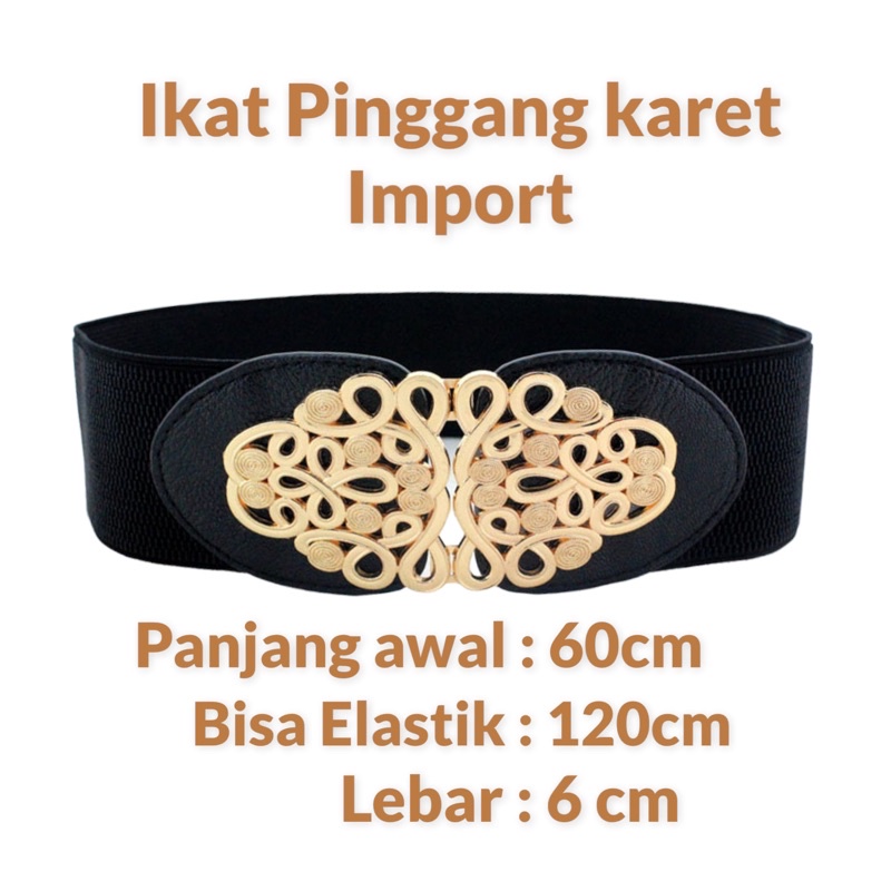 UP Gesper Sabuk Ikat Pinggang Wanita Belt dress Korea Obi Karet Elastis Cewek besar gaun Fashion Murah 00402-00455