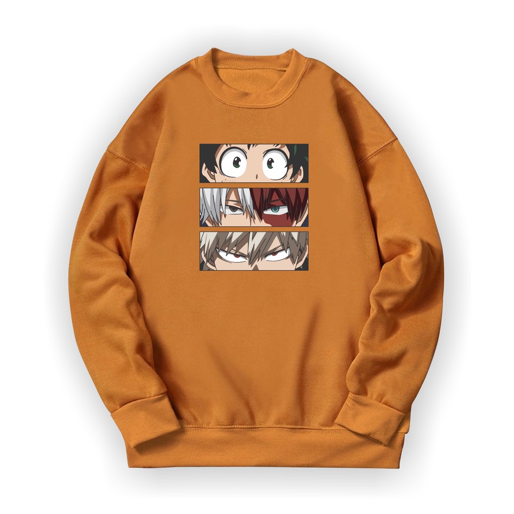 MY HERO ANIME Basic Sweater II MY HERO ANIME  Crewneck Sz M - XL ( Pria &amp; Wanita )