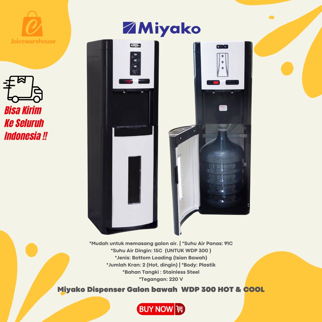 Miyako Dispenser Galon bawah  WDP 300 HOT &amp; COOL