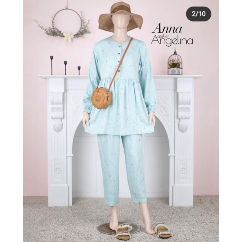 Anna Pajamas My Doodles Mint size M by Angelina Atelier