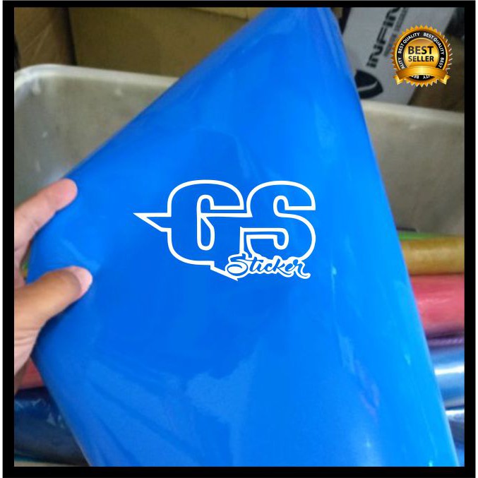 skotlet khusus aquarium warna biru bolak balik rekat