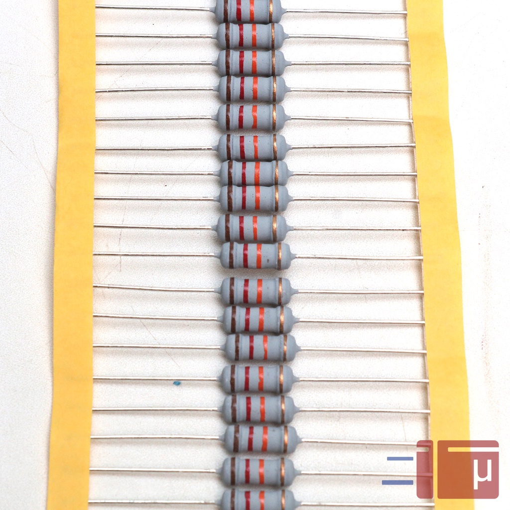 x10 Resistor 12K 1W Metal Oxide 5% Taiwan Kaki Tembaga