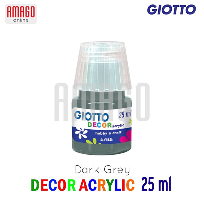 GIOTTO Decor Acrylic Cat Akrilik Dekorasi 25 ml - warna Dark Grey - 538134