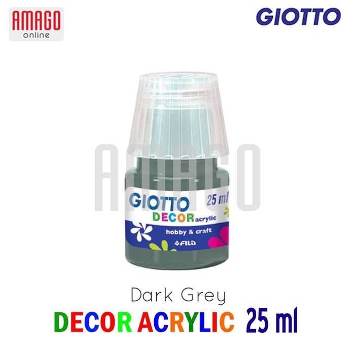 GIOTTO DECOR ACRYLIC - 25 ml - DARK GREY - 538134