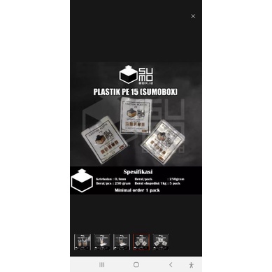 

Plastik PE Bening ukuran 24 tebal 250gr