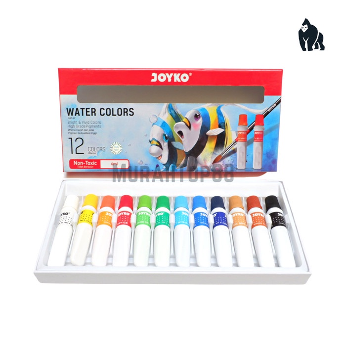 

Mudah Cat Air Anak Joyko 12 Warna / Water Color Wac-6Ml Set Hemat