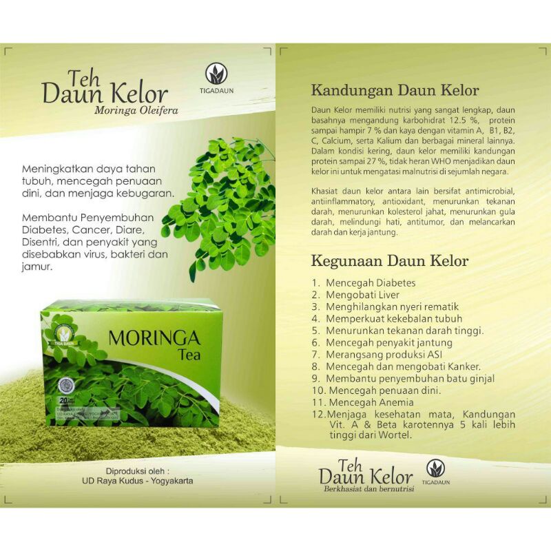 

TEH CELUP DAUN KELOR MORINGA ORIGINAL