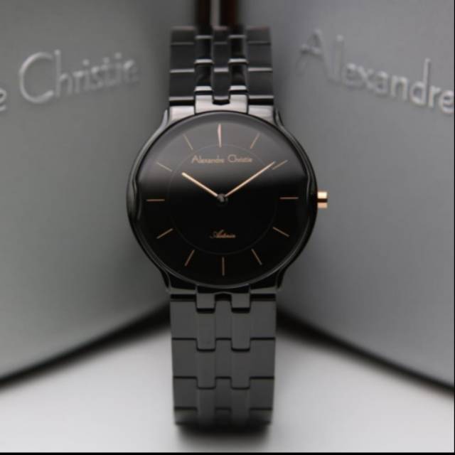 ALEXANDRE CHRISTIE AC8616 FULL BLACK WANITA. ORIGINAL GARANSI RESMI 1 TAHUN