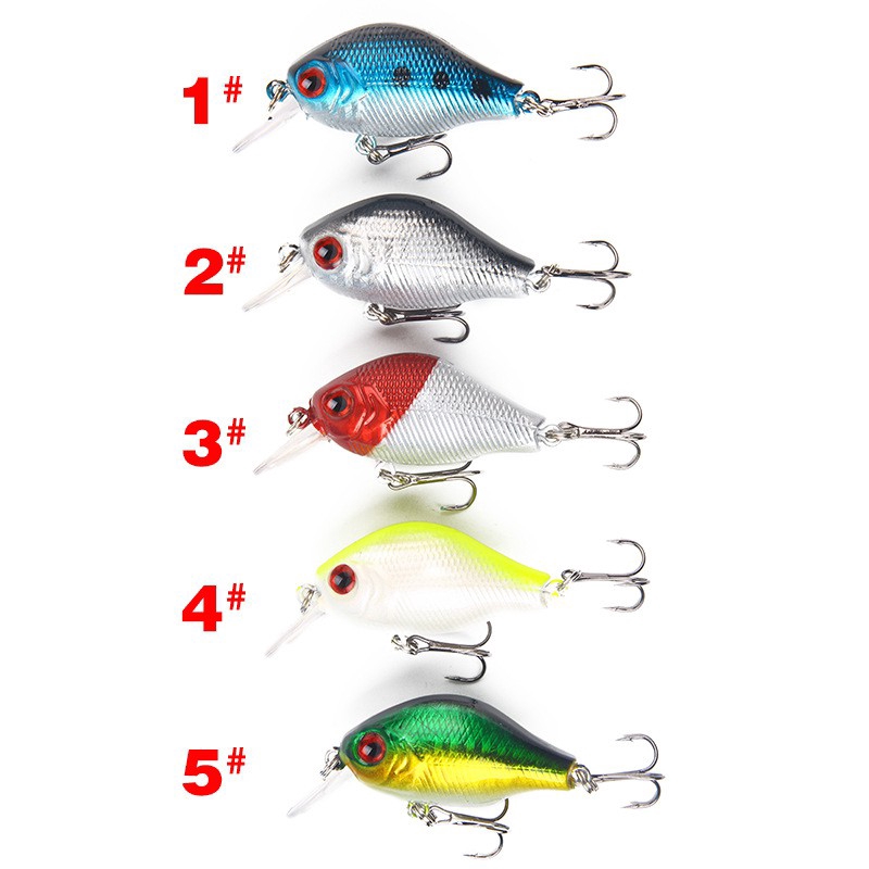 Umpan Pancing Buatan CrankSet Heavy Sinking Minnow Kail Pancing 8.5g/5CM CrankBait Umpan Ikan Umpan Mancing Minnow Lure 1Pcs 3D Eyes Alat Pancing relix nusantara Alat Pancing Murah Umpan Pancing