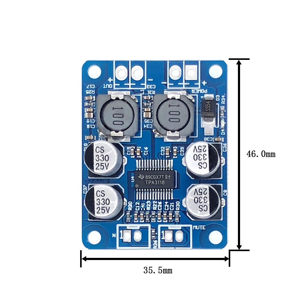 XH-M313 TPA3118 PBTL Mono Digital Power Amplifier Board 1x60W 12V 24V