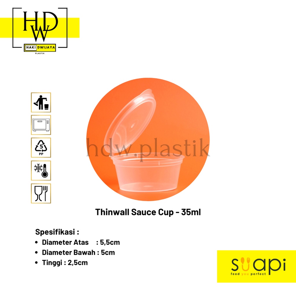 Suapi Sauce Cup / Cup Sambal 35ml