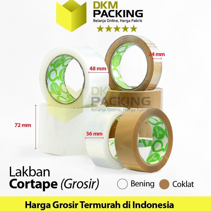 

PROMO 8.8 Lakban 45mm x 300m JUMBO CORTAPE Plakban Isolasi TAPE TERMURAH /SATUAN