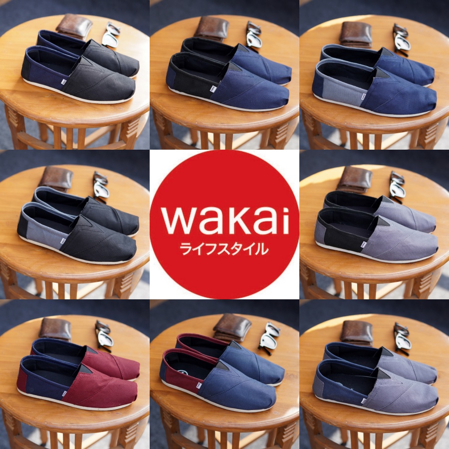 PROMO!!! SEPATU WAKAI PRIA SANTAI/SEPATU KASUAL/SEPATU SLIP ON /SEPATU MURAH