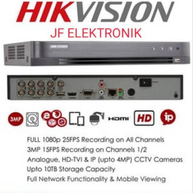 DVR HIKVISION 8 CHANNEL DS-7208HQHI-K1/E