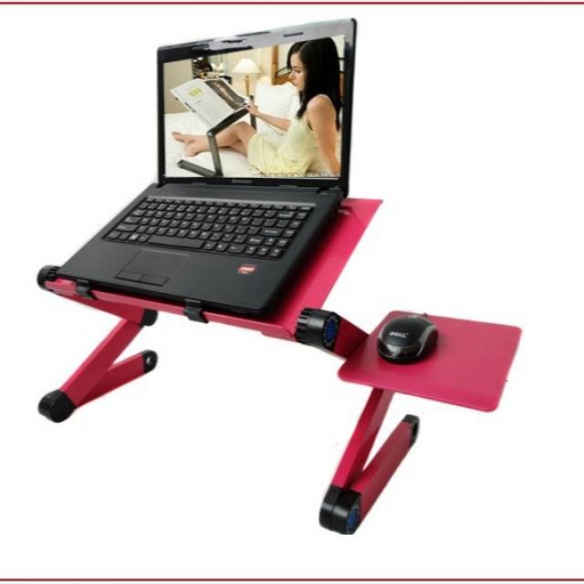 SHENAR Meja  Laptop  Lipat  Portable  Stand  Aluminium  Cooler  