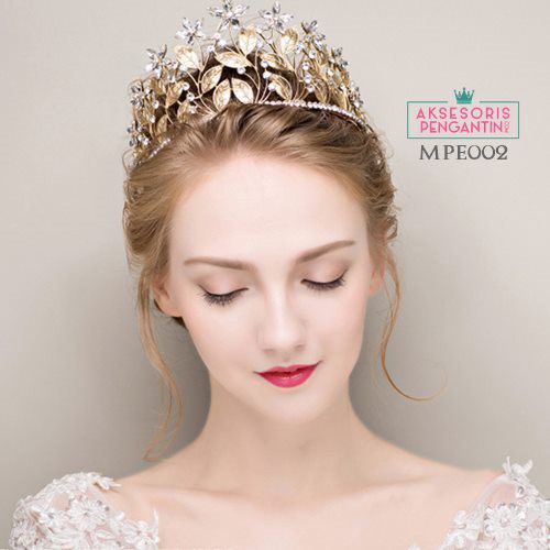 [BISA COD] AKSESORIS RAMBUT WEDDING CROWN HEADPIECE PENGANTIN WEDDING MPE002