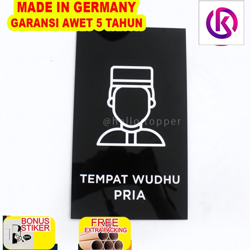

Grosir Sign Tempat Wudhu Pria Acrylic Modern 15x25 | Sign Board Acrylic
