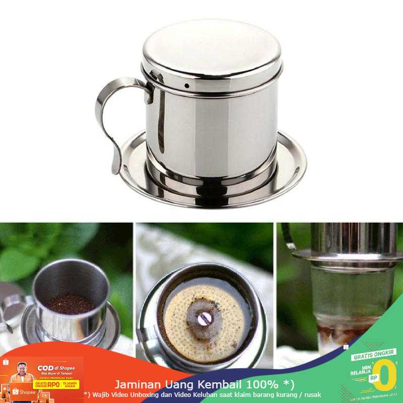 (BISA COD) RVOSTR  Filter Saring Kopi Vietnamese Coffee Pot Stainless - LC2