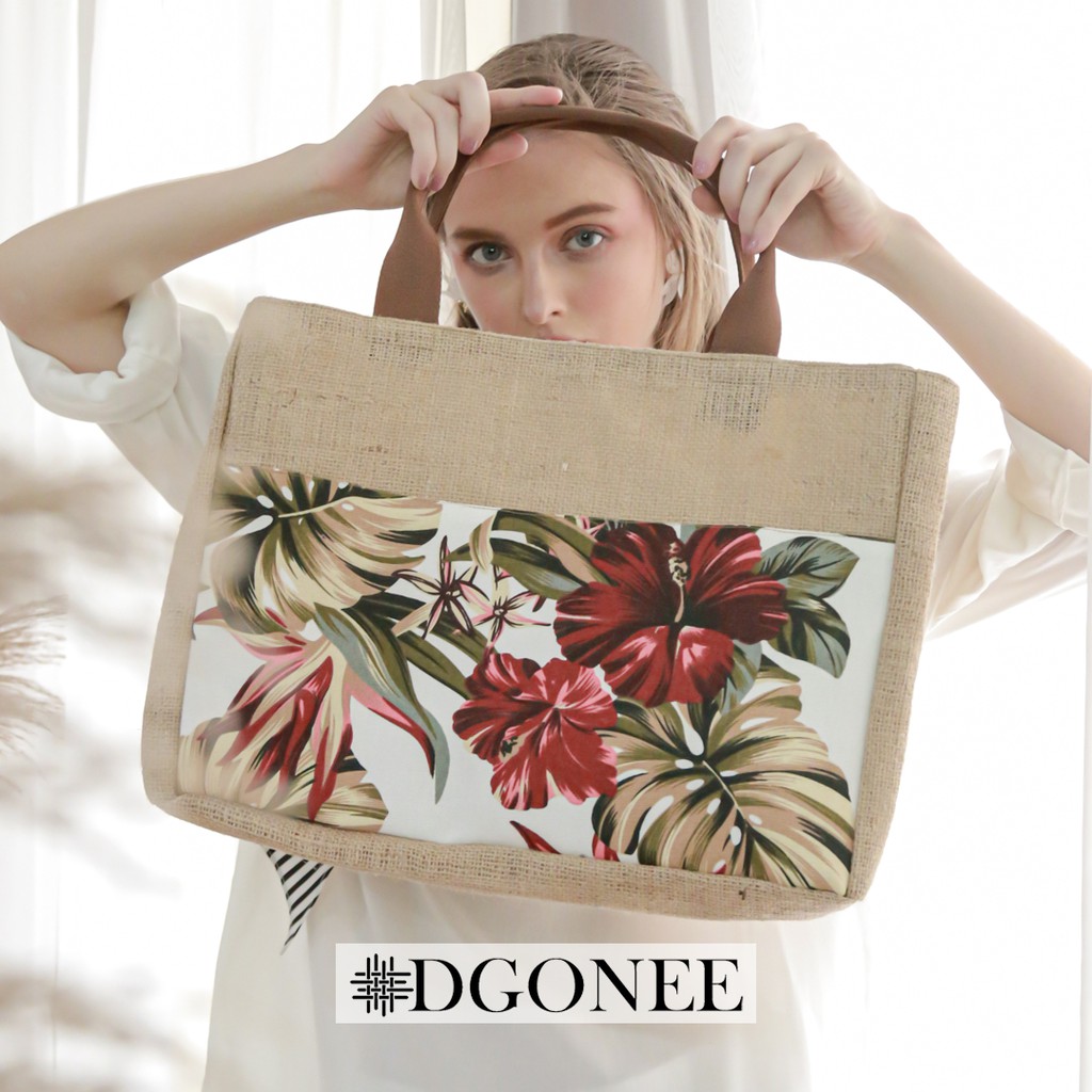 TAS WANITA | TAS GONI MODEL JPR05 HANDLE COKLAT TUA | DGONEE